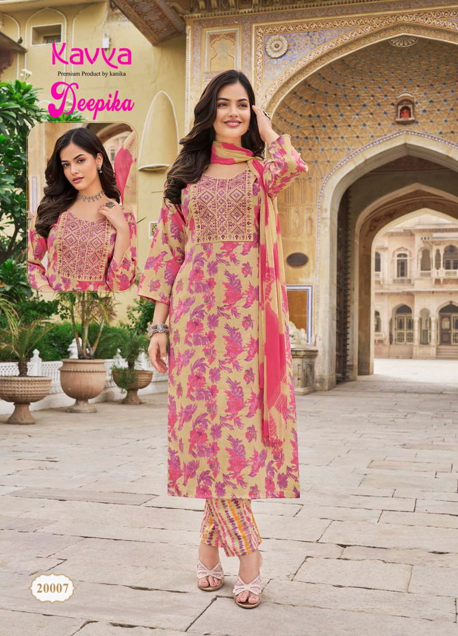 Deepika Vol 20 By Kavya Capsule Printed Kurti With Bottom Dupatta Wholesale Shop In Surat
